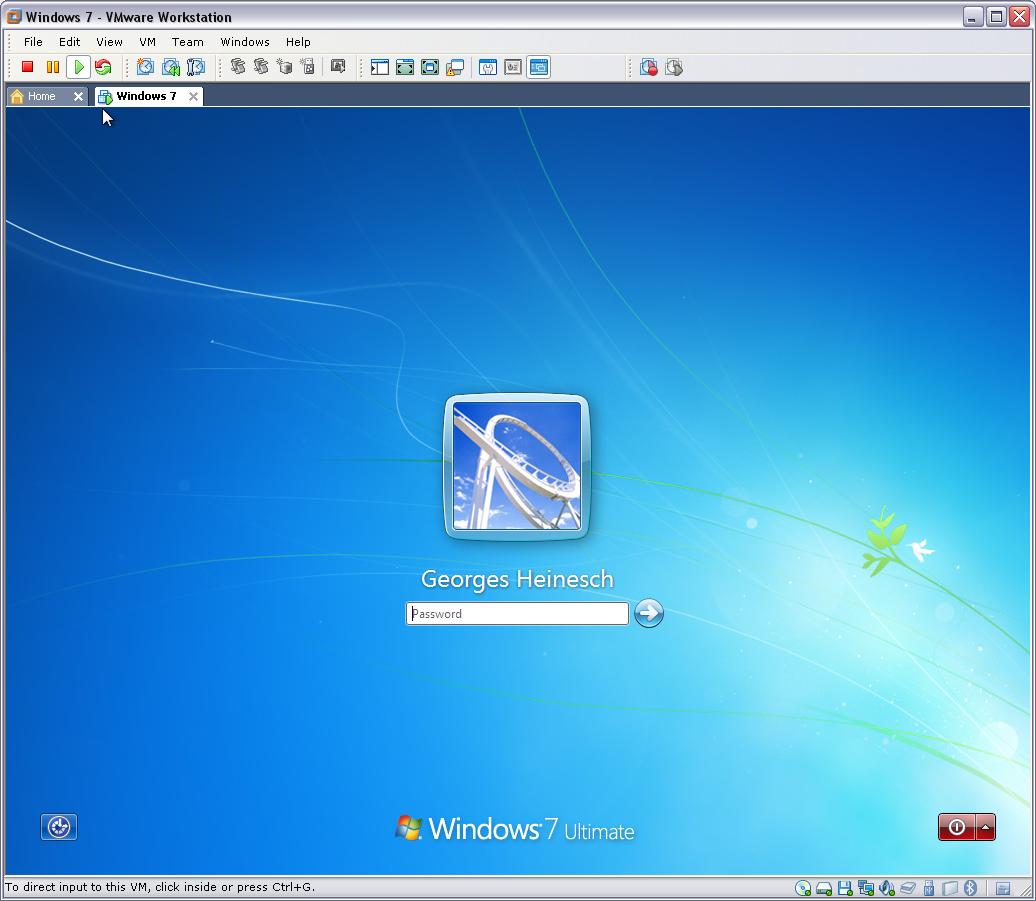 Logon screen